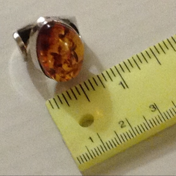 Large Amber Artisan Vintage Ring OOAK Adjustable - Picture 5 of 8